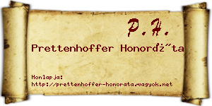 Prettenhoffer Honoráta névjegykártya